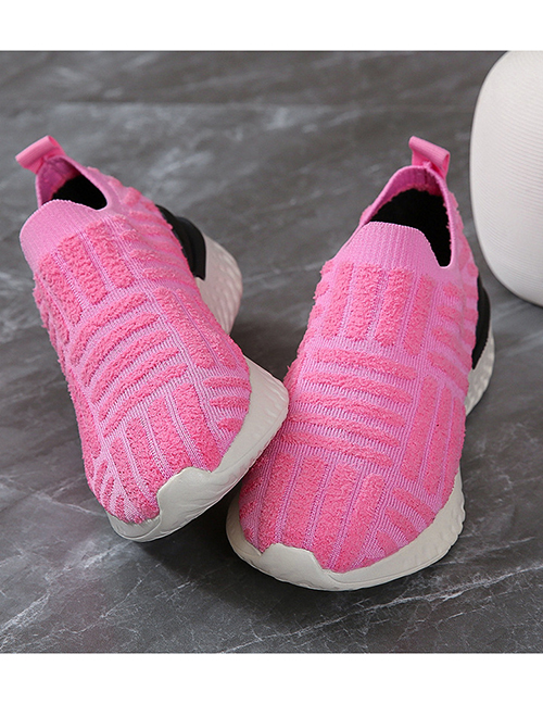 Fashion Pink Thick Bottom Towel Elastic Shoes