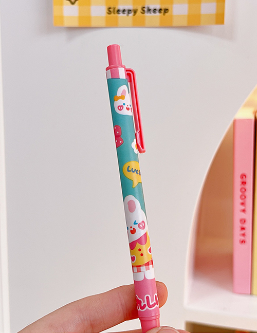 Fashion 6 # Pink Rabbit-0.5mm Plastic Cartoon Pressing Neutral Pen
