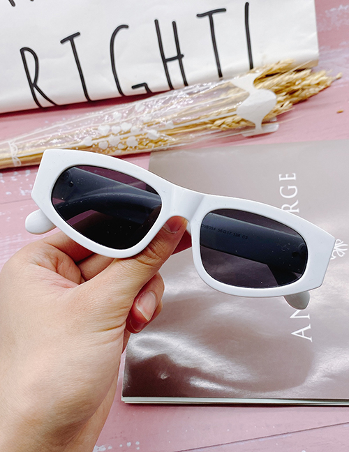 Fashion White Pc Irregular Sunglasses