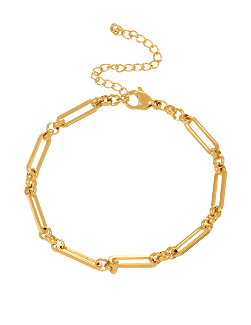Fashion Golden -3 Titanium Steel Thick Chain Irregular Bracelet