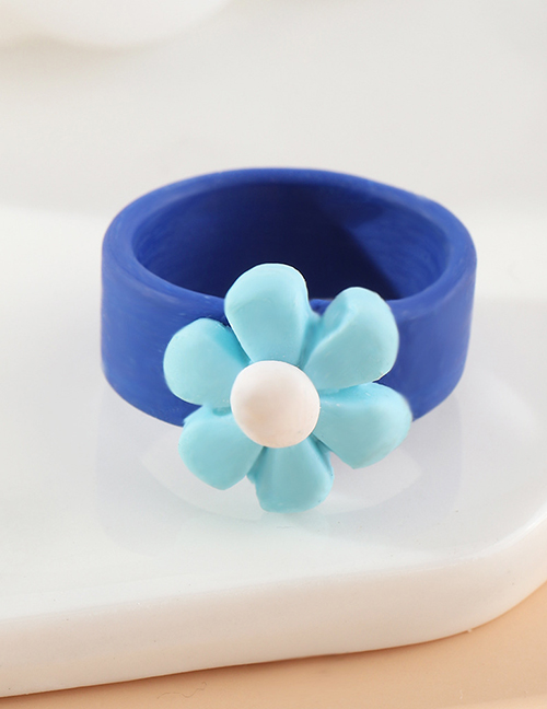 Fashion Small Flower Acrylic Small Flower Ring