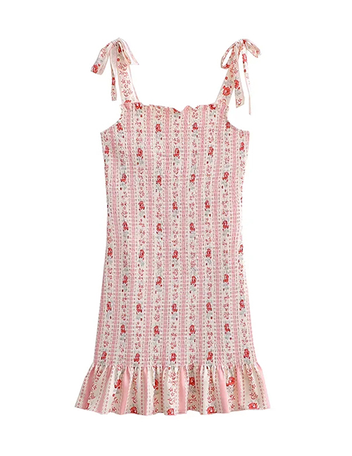 Fashion Printing Knitted Print Slip Dress