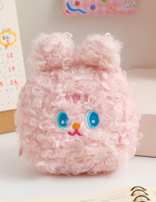 Fashion Pink Bunny Cartoon Plush Rabbit Storage Bag