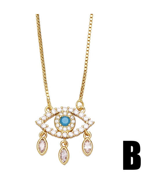 Fashion B Bronze Eye Necklace With Fancy Diamonds