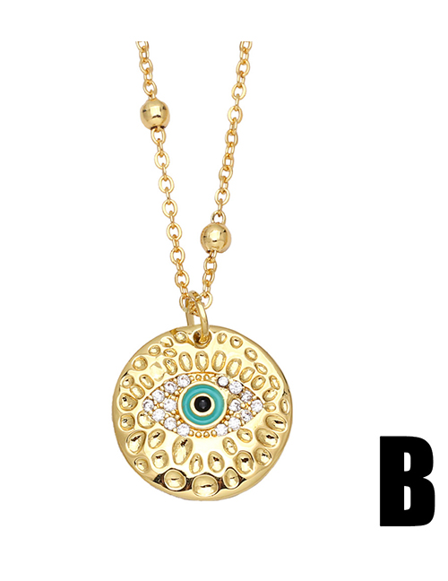 Fashion B Bronze Diamond Eye Necklace