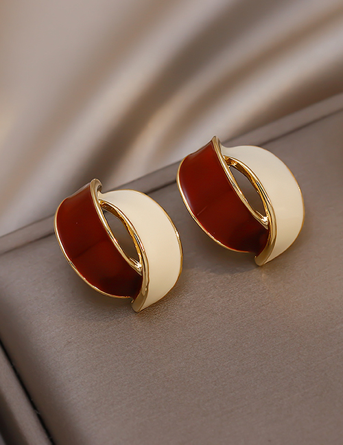 Fashion Gold Alloy Geometric Double Curved Stud Earrings