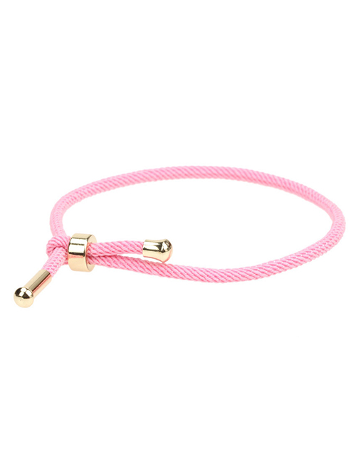 Fashion 3mm Pink Milanese Wire Solid Copper Geometric Cord Braided Bracelet