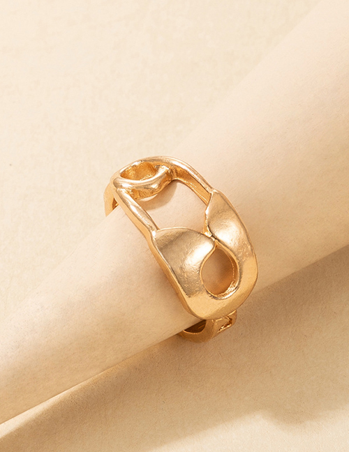 Fashion 8# Alloy Geometric Pin Ring