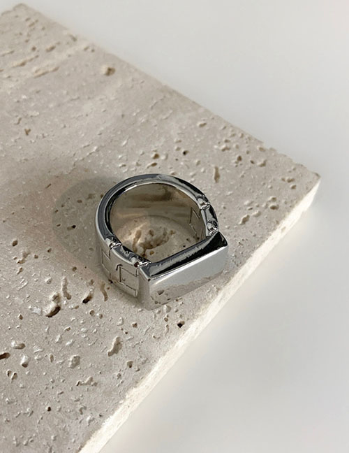Fashion Silver Metal Glossy Ring