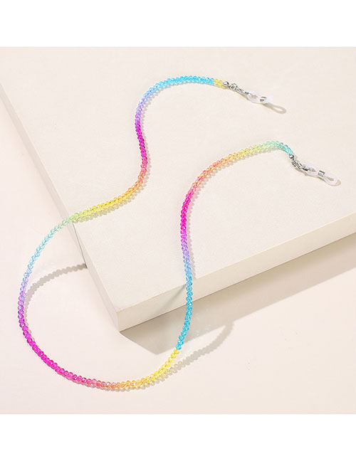 Fashion Iridescent Rainbow Crystal Beaded Glasses Chain
