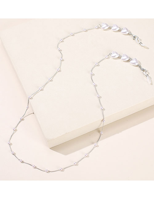 Fashion Silver Love Pearl Glasses Chain