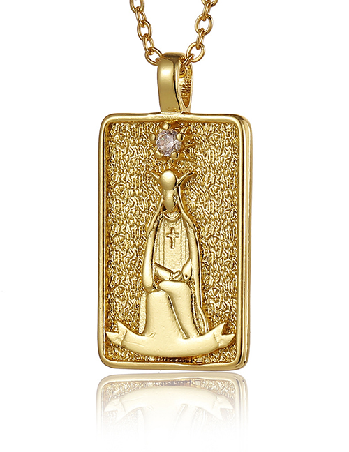 Fashion Priestess Copper Gold Plated Tarot Necklace