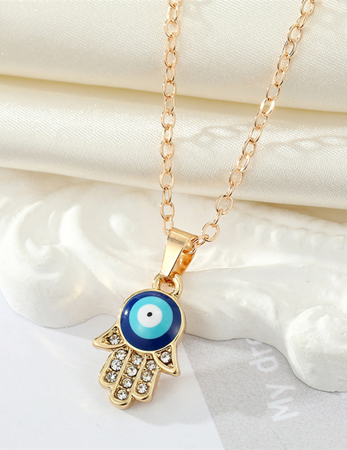Fashion Necklace Alloy Diamond Drop Oil Eye Necklace