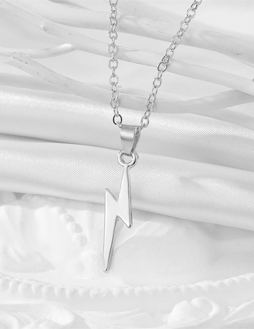 Fashion New Silver Color Slim Lightning Necklace Alloy Lightning Necklace