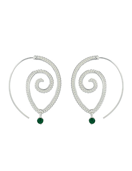 Fashion 1# Alloy Diamond Geometric Thread Stud Earrings