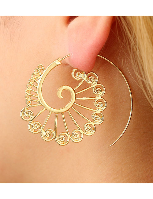 Fashion 5# Alloy Diamond Geometric Thread Stud Earrings