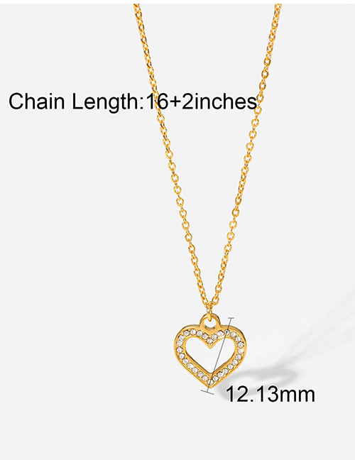 Fashion 7# Titanium Steel Set Zirconium Geometric Medal Necklace