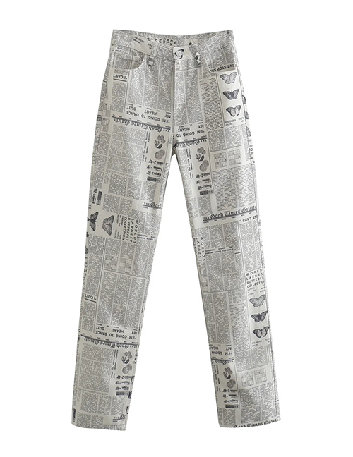 Fashion Printing Printed Straight-leg Jeans