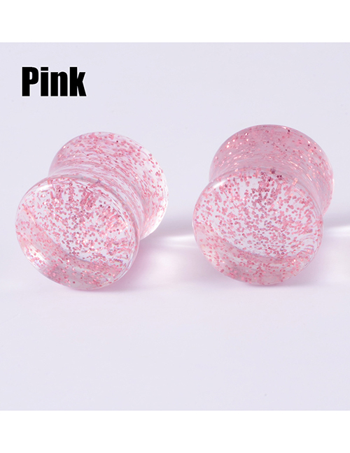 Fashion Pink-12mm Acrylic Symphony Sequins Solid Piercing Ears