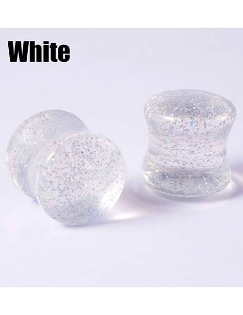 Fashion Transparent Color-12mm Acrylic Symphony Sequins Solid Piercing Ears
