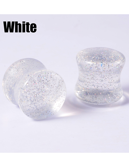 Fashion Transparent Color-14mm Acrylic Symphony Sequins Solid Piercing Ears