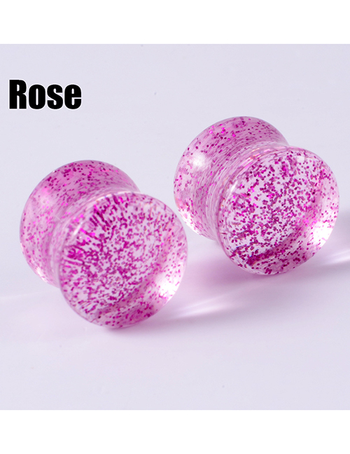Fashion Rose Red-16mm Acrylic Symphony Sequins Solid Piercing Ears