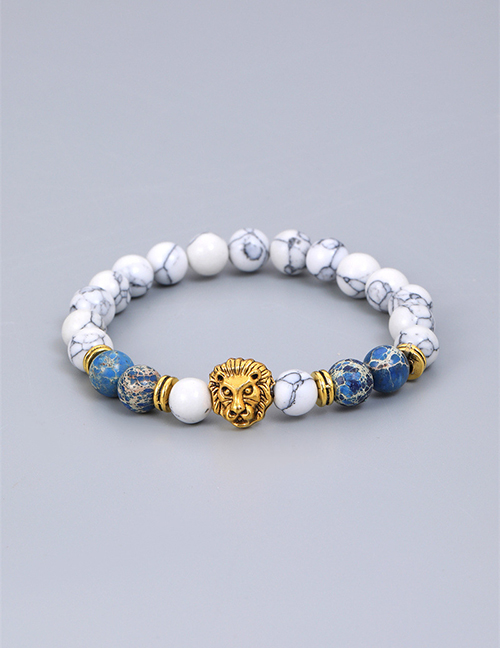 Fashion Ml-xynsb00146 Bracelet Emperor Lion Head Beaded Bracelet