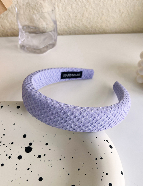 Fashion Purple Fabric Waffle Wide-brimmed Headband