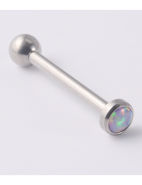 Fashion Op38-1.6*14*4*4mm Titanium Opal Geometric Piercing Tongue