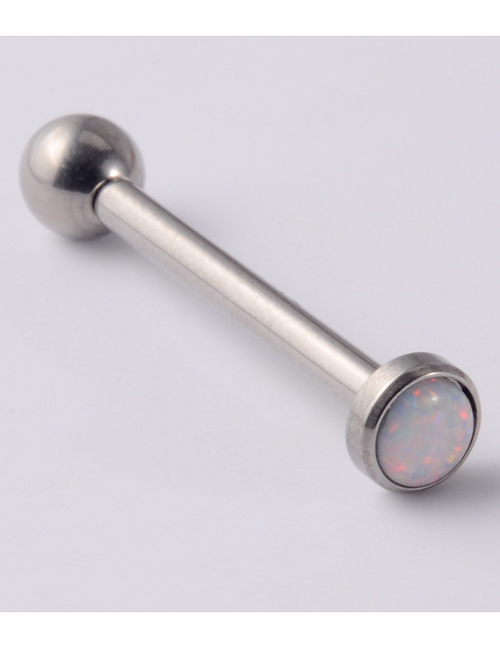 Fashion Op18-1.6*14*4*4mm Titanium Opal Geometric Piercing Tongue