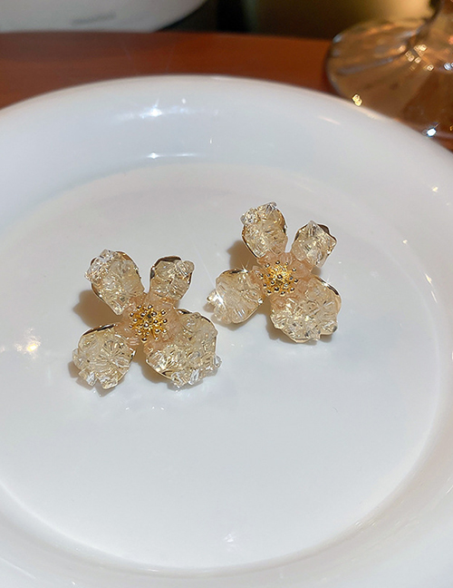 Fashion Flowers Crystal Flower Earrings