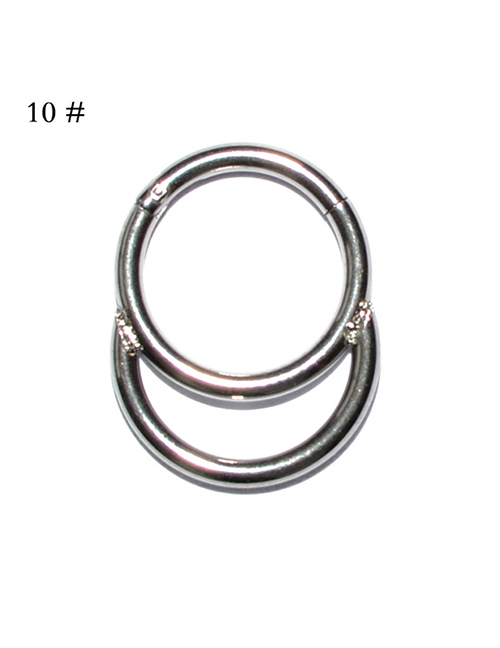 Stainless Steel Opal Geometric Piercing Nose Rings (Pack of 2)