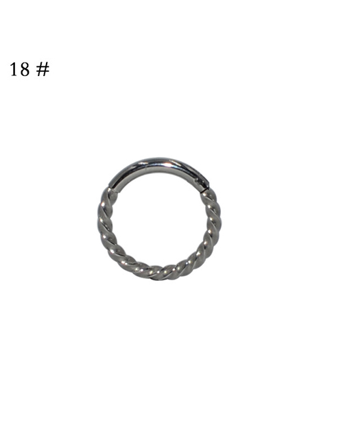 Stainless Steel Opal Geometric Piercing Nose Rings (Pack of 2)