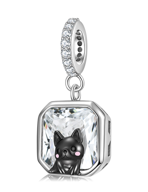 Fashion Puppy Geometric Puppy Square Diamond Jewelry Accessories