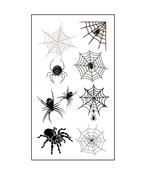 Fashion Ws-312 (2 Pieces) Waterproof Horror 3d Stereoscopic Spider Halloween Tattoo Sticker
