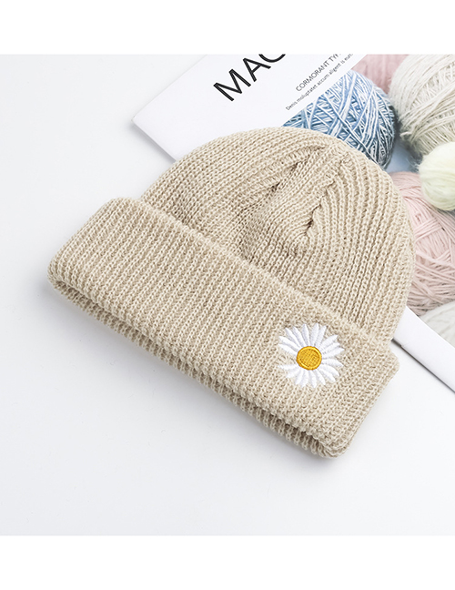 Fashion Meter Daisy-embroidered Knitted Sweater Hat