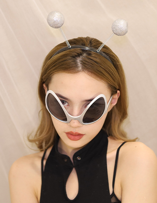 Fashion Alien Silver Frame Grey Lens Glasses Alien Sunglasses