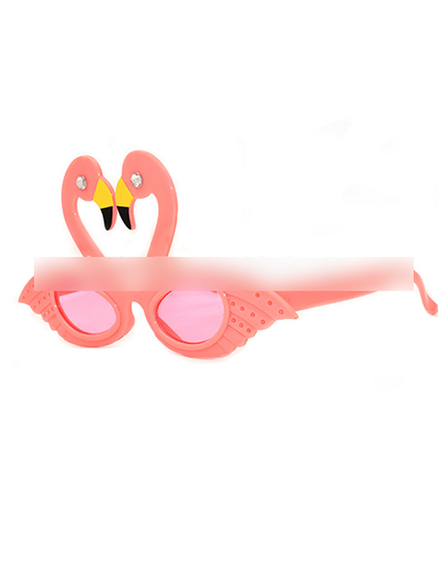 Fashion Pink Spray Paint Flamingo Abs Flamingo Sunglasses