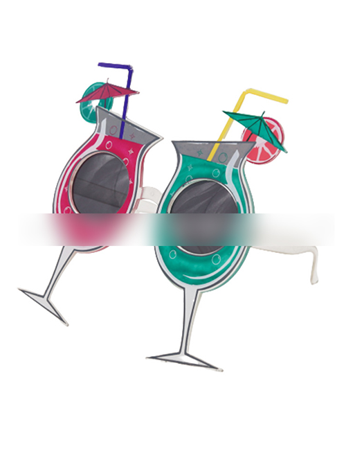 Fashion Two-color Wine Glass Abs Wine Glass Sunglasses
