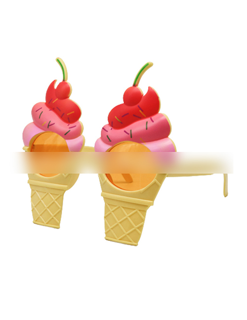 Fashion Pink Cherry Ice Cream Abs Cherry Ice Cream Sunglasses