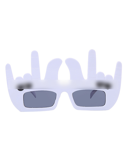 Fashion Rock Gesture Abs Gesture Square Sunglasses