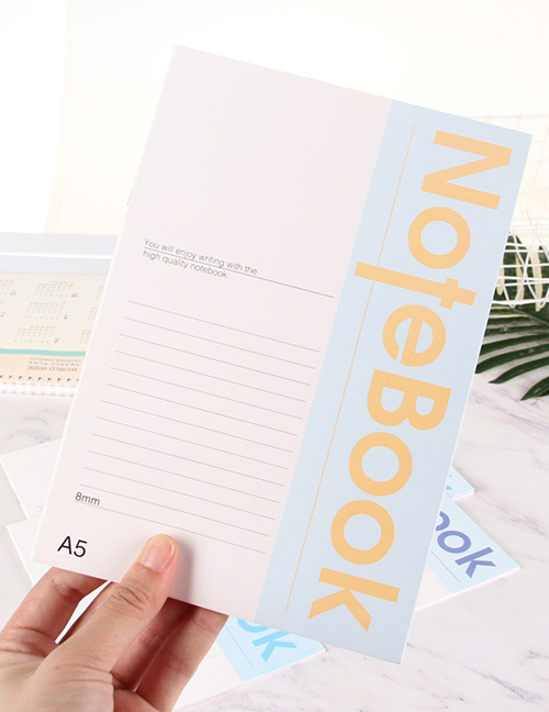Fashion Notebook Paper Horizontal Line Soft Copy Notebook