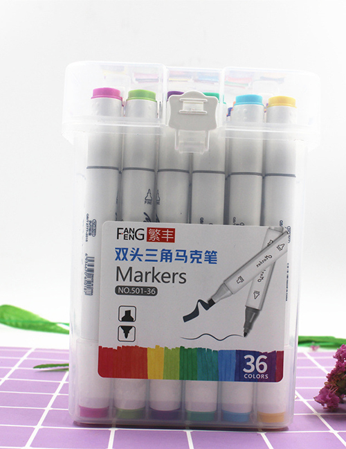 Fashion 36 Colors Double-ended Triangle Marker Set