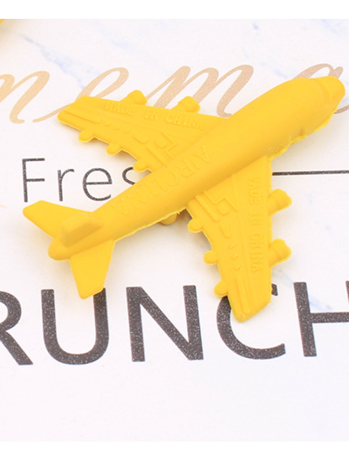 Fashion Yellow Plastic Airplane Eraser