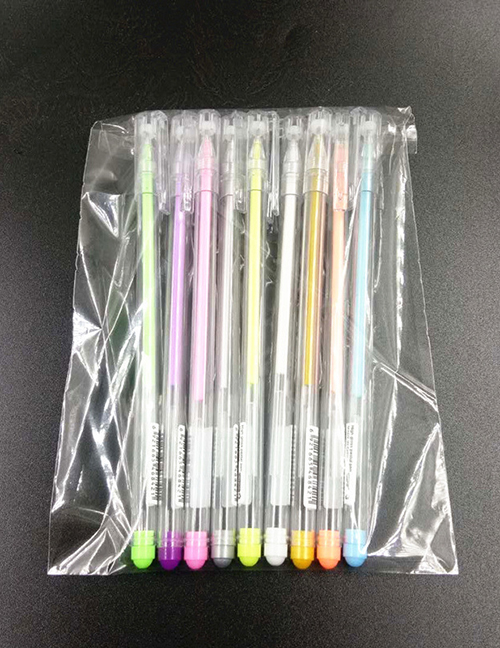 Fashion 9 Colors In A Bag High-gloss Color Ledger Pen Set
