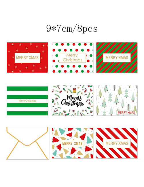 Fashion A Set Of S396#8 Sheets Paper Christmas Gift Cards