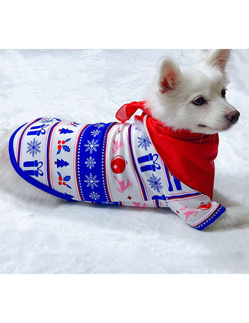 Fashion Dog Picture Color Christmas Print Dog Costume
