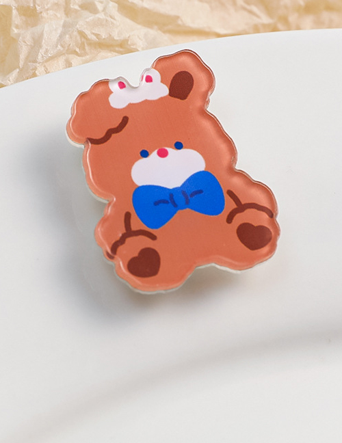Fashion Soft Cute Bear Acrylic Cartoon Brooch