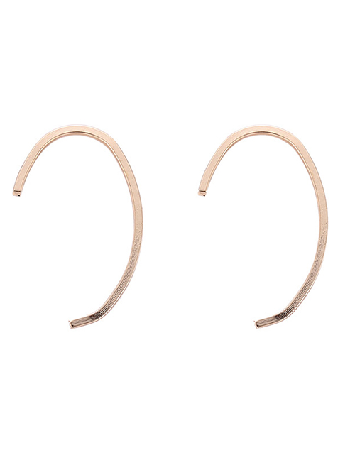 Fashion Gold Geometric Half Circle Earrings