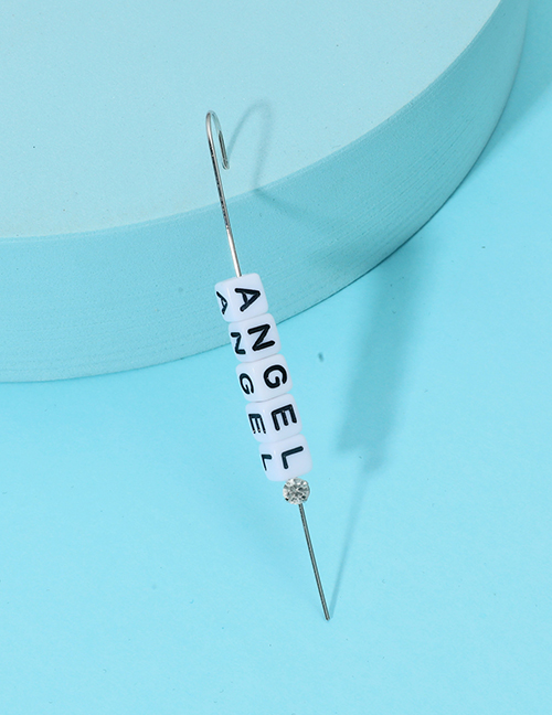 Fashion 1# Alloy Diamond Geometric Letter Piercing Ear Wire